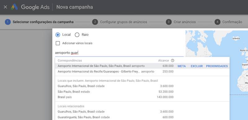 segmentação geográfica google ads